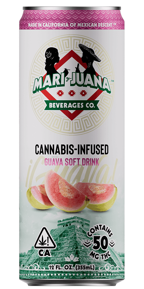 Mari y Juana Cannabis-Infused Beverage: Guava Flavor with 50mg THC per Can